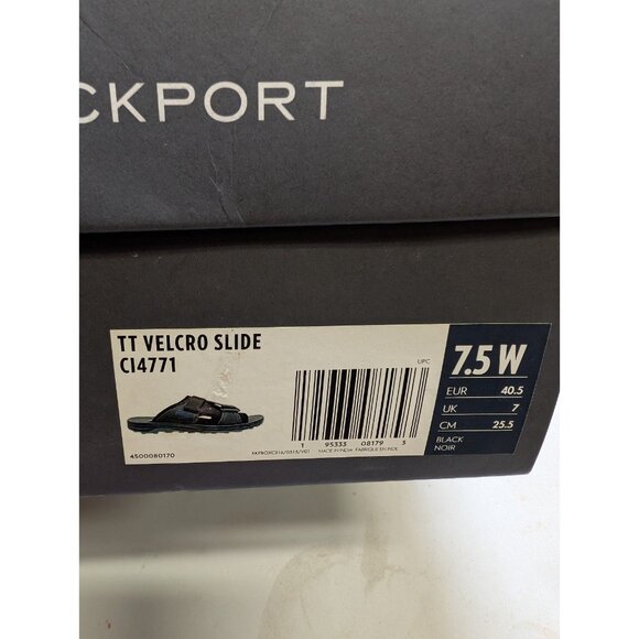 Rockport Trail Technique Men’s Black Hook & Loop Slide Sandals Size 7.5 NEW - Picture 8 of 11